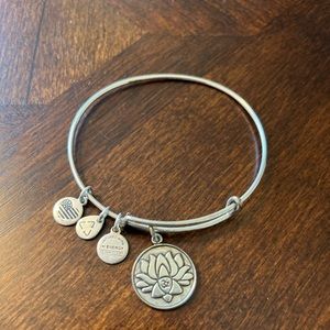Alex and Ani 2015 Energy Lotus Flower  Silver Bracelet